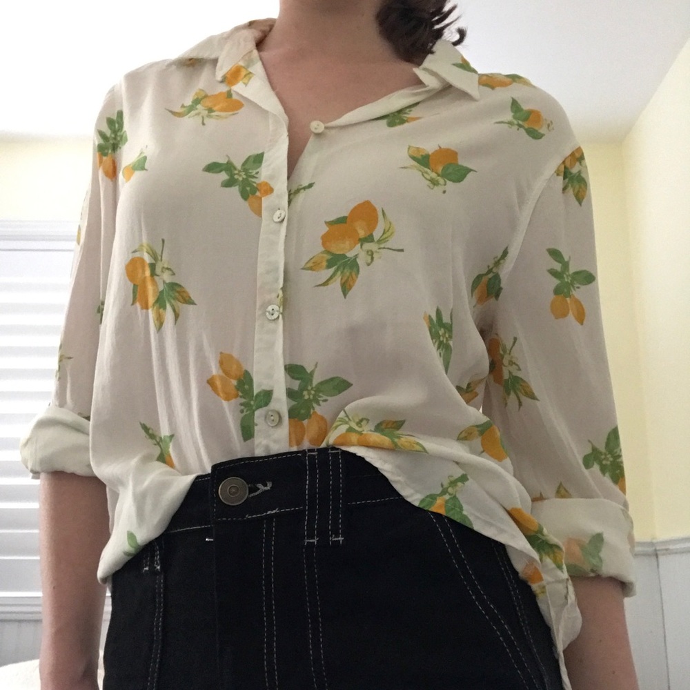 Lemon collared shirt